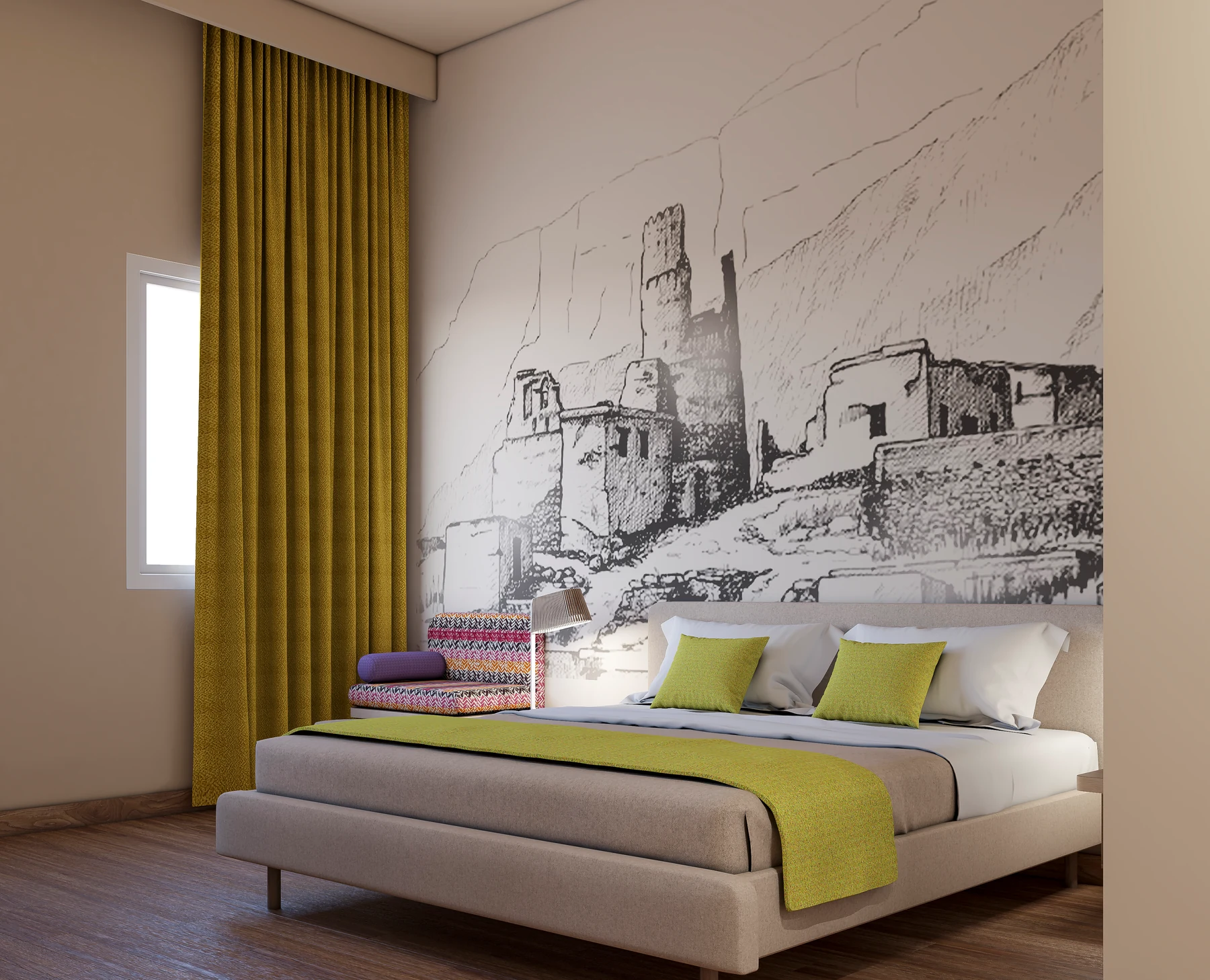 City Hotel · Duqm · Guest room · design render