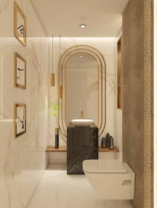 San Stefano Apartment · Guest toilet · Design visualisation