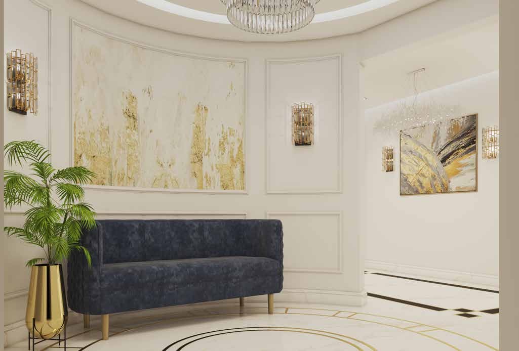 San Stefano Apartment · Circular lobby · Design visualisation